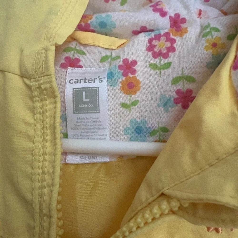 CARTERS TODDLER RAIN JACKET SIZE L YELLOW
